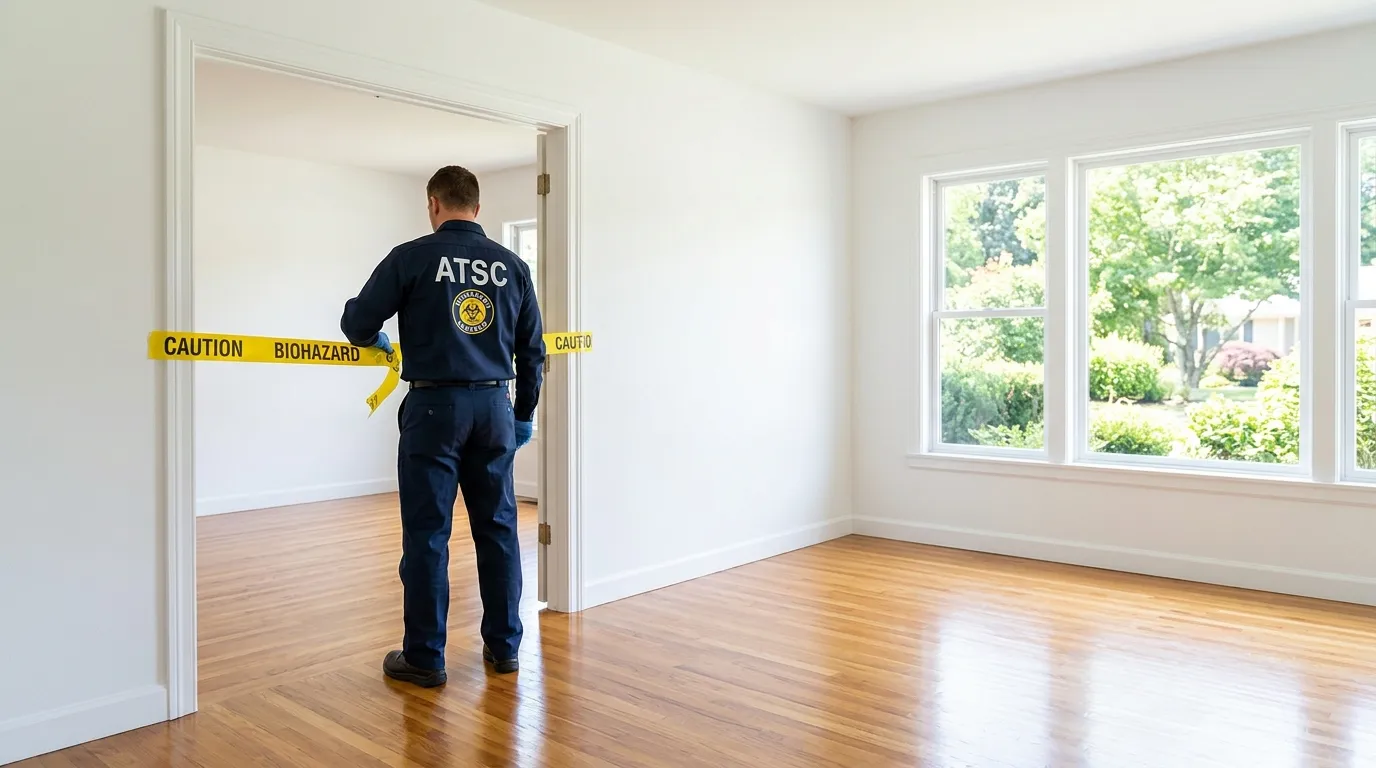 Certified biohazard cleanup crew performing Decomposition Cleanup in South San Francisco